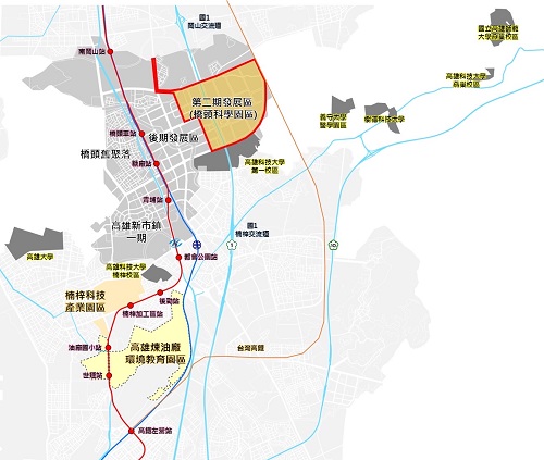 內政部審議通過高雄新市鎮第二期發展區橋科區段徵收計畫