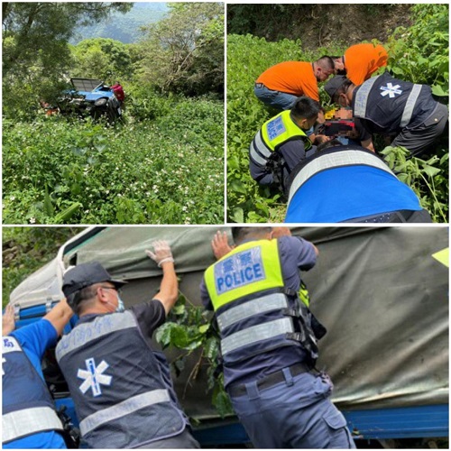 三地門警即刻救援摔落邊坡民眾 保護民眾生命安全