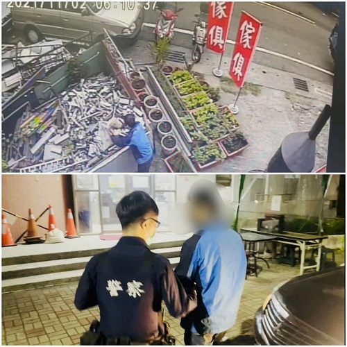 贓物載到機車放不下，仁武警逮竊嫌