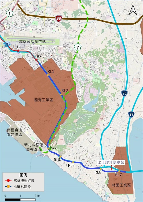 「小港林園捷運線建設及週邊土地開發計畫可行性研究」行政院正式核定