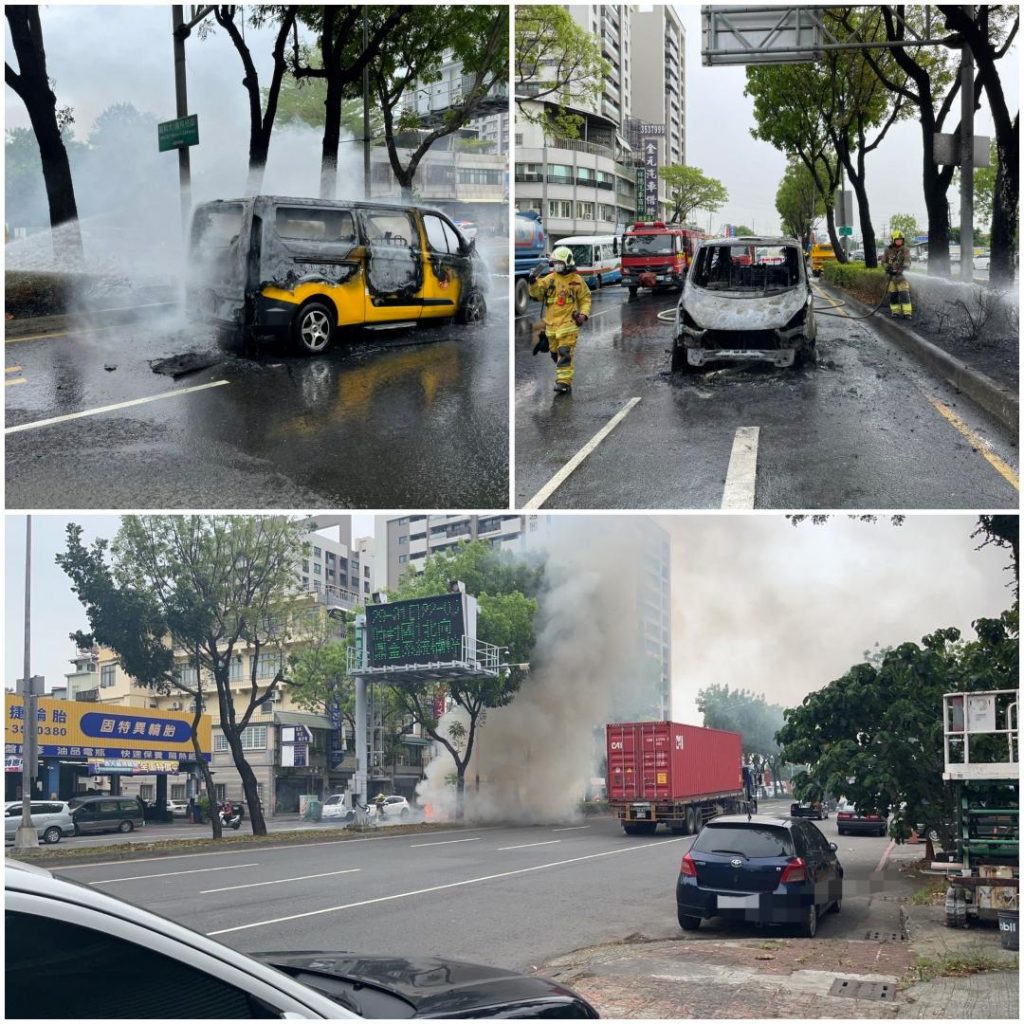 長照專車引發火勢 幸警消到場撲滅無人傷