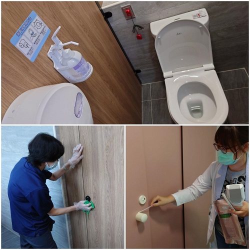 勿讓公廁成為防疫破口 大同醫院加強清消 感染科醫師建議上廁所把握五大原則1