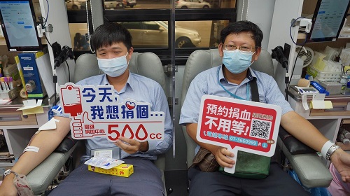 同心防疫 熱血公益 中油石化部舉辦捐血活動 共募得熱血65,000cc1