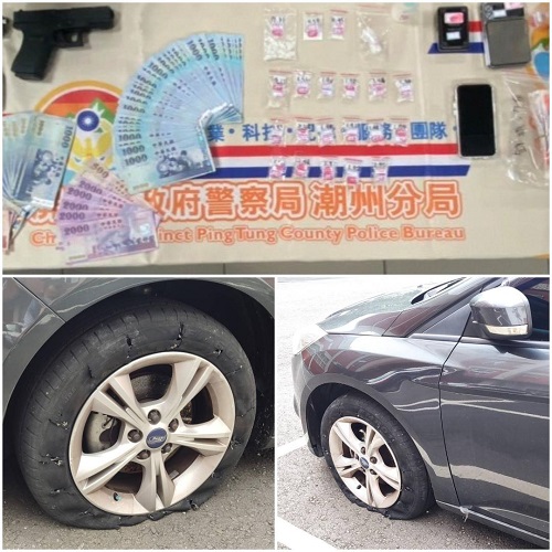 通緝又攜毒，見警逃逸，勇警開2槍逮捕歸案1