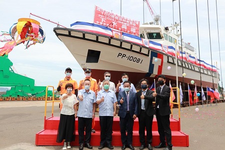 台船公司承造海洋委員會海巡署艦隊分署 100噸級巡防救難艇HNO.1150下水典禮