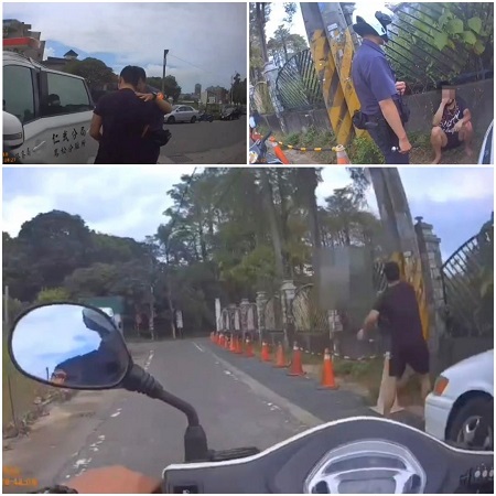 騎士帽帶未扣拒檢，半途毒品丟草叢仍被揪出！1