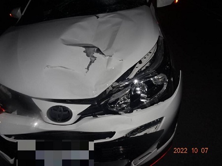 夜色昏暗行人穿越馬路 遭自小客車撞上傷重不治1