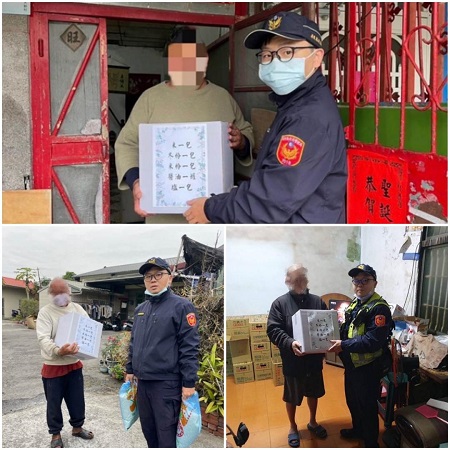 龍泉警寒冬送暖，助弱勢過好年1