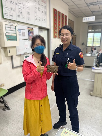 出國前一天遺落皮夾，警方循線速找回