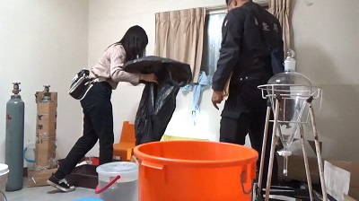 高雄市調查處破獲以飲料店作為掩護之製毒工廠1