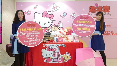 Global Mall屏東市《18週年慶》首波祭滿3,000最高送900、推Hello Kitty聯名會員禮、抽日本三麗鷗和諧樂園雙人遊1