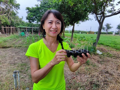 來種菜囉！高雄大學運健休系副教授莊淑姿 「休閒農場經營與管理」犁田整地 牛糞施肥 修課學生初體驗1