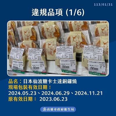 生鮮先生MrFresh連鎖超市販售貯存逾效期、有效日期與進口報告單不符及無中文標示之違規食品1