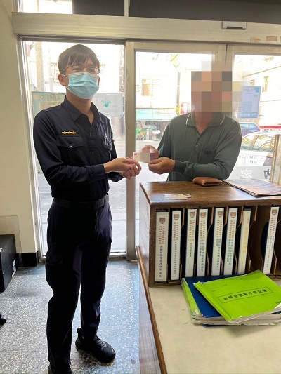 民眾遺失身分證，大林警及時發還