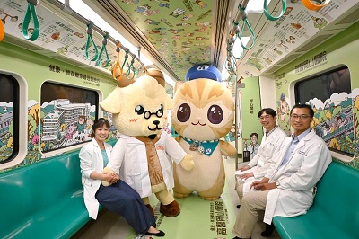 高醫岡山醫院羊醫師ft.蜜柑站長衛教主題列車 6月起高捷亮相 為民眾健康生活啟航！1