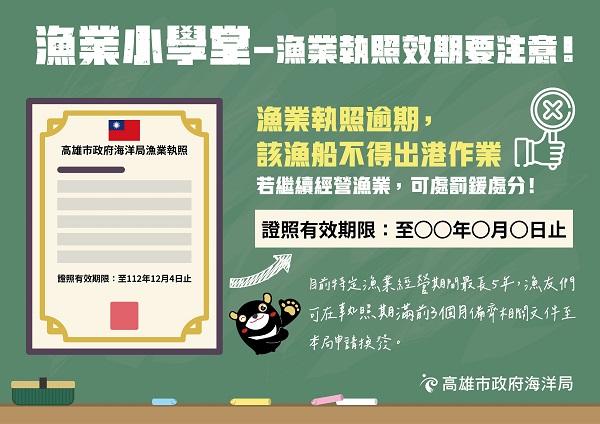 漁業執照效期要注意，財產安全有保障!1