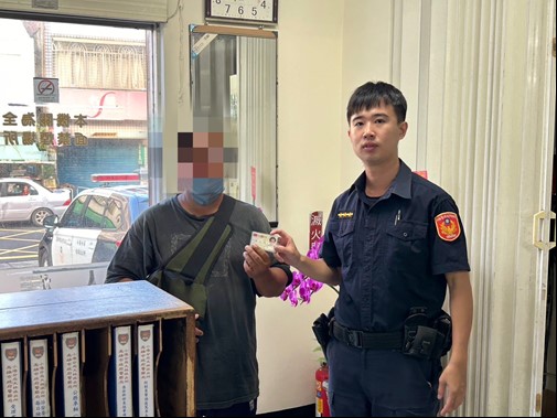 民眾遺失身分證，大林警及時發還