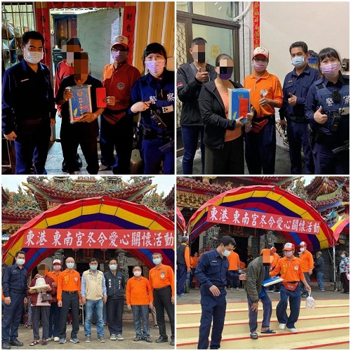 疫情衝擊弱勢家庭更難過年 東港警結合宮廟傳達社會溫情