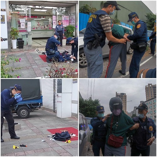 豬隊友搶後跌倒狂撿錢！警民合作制服笨賊_防搶演練