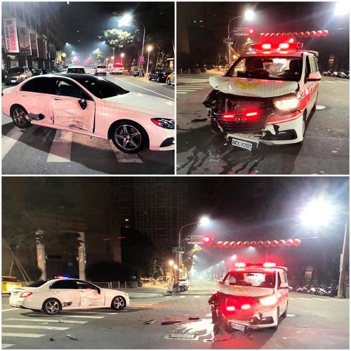 左營區榮總路與榮佑路口 救護車載急性心肌梗塞病患 與自小客 發生碰撞