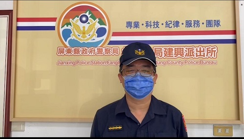 一名民眾於枋寮鄉台1線南下建興路口遭丟包案