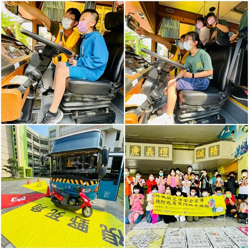 大客車開進高市桂林國小校園 遠離內輪差，幸福零時差禮讓停看聽，交通安全一定行1