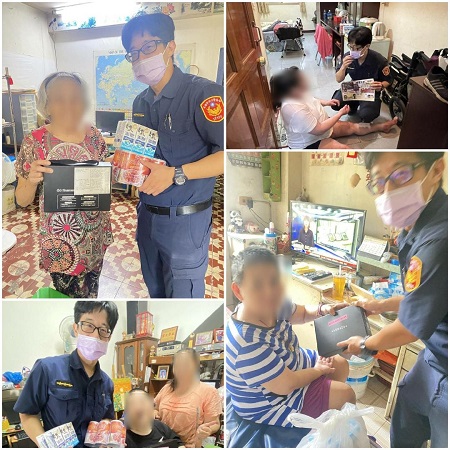 中秋送愛 楠梓警攜楠光慈心會關懷弱勢義不容辭