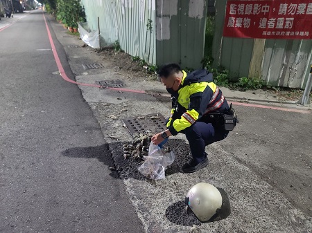 蝦子發生交通事故，桂陽警積極協助處理