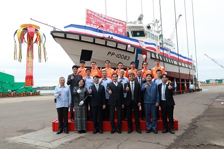 台船公司承造海洋委員會海巡署艦隊分署 100噸級巡防救難艇HNO.1152下水典禮