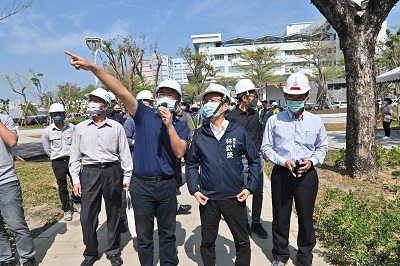 林副市長視察前鎮漁港建設專案市府代辦各工項推展
