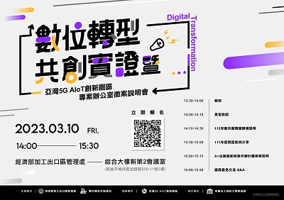 科技產業園區「數位轉型共創實證課程」 招生啟動！