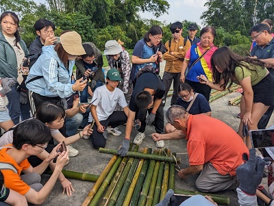 高師大落實USR計畫 百位大學生赴田寮體驗竹筏技藝1