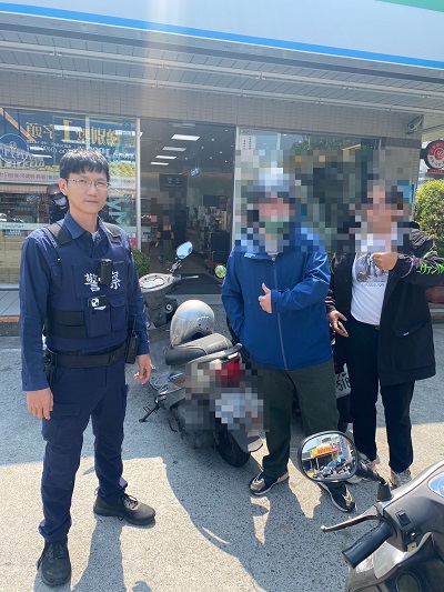 機車失竊搞烏龍，桂陽警半小時百尺超商前尋獲