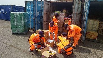 落實邊境管制海巡查獲中國製螺螄粉破千斤2