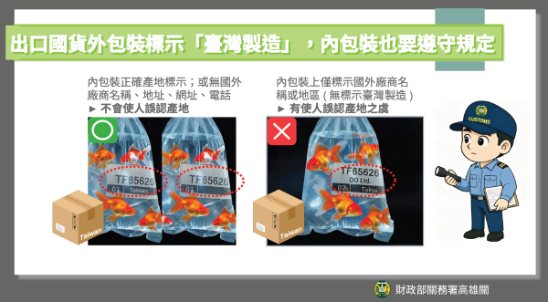 出口國貨內外包裝皆應依規定標示產地 以免違規受罰1