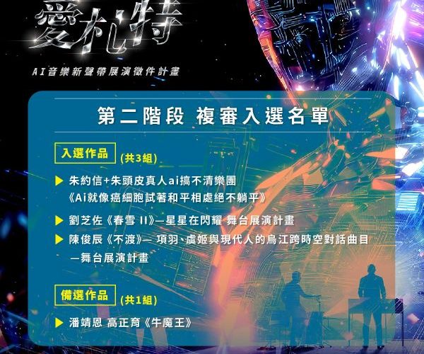走出虛擬登入實體，激盪人機共創新火花 愛札特AI音樂展演徵件 三組入選作品揭曉1